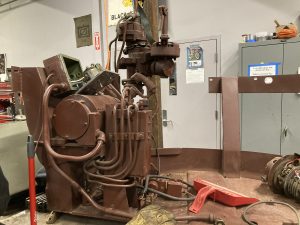 M36 Jackson turret rotation mechanism and controls being reassembled and primed for repaint.